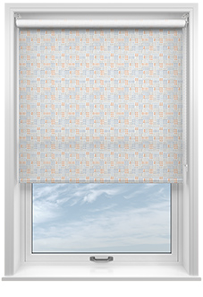 Watercolour Triangles, Blues - Roller Blind